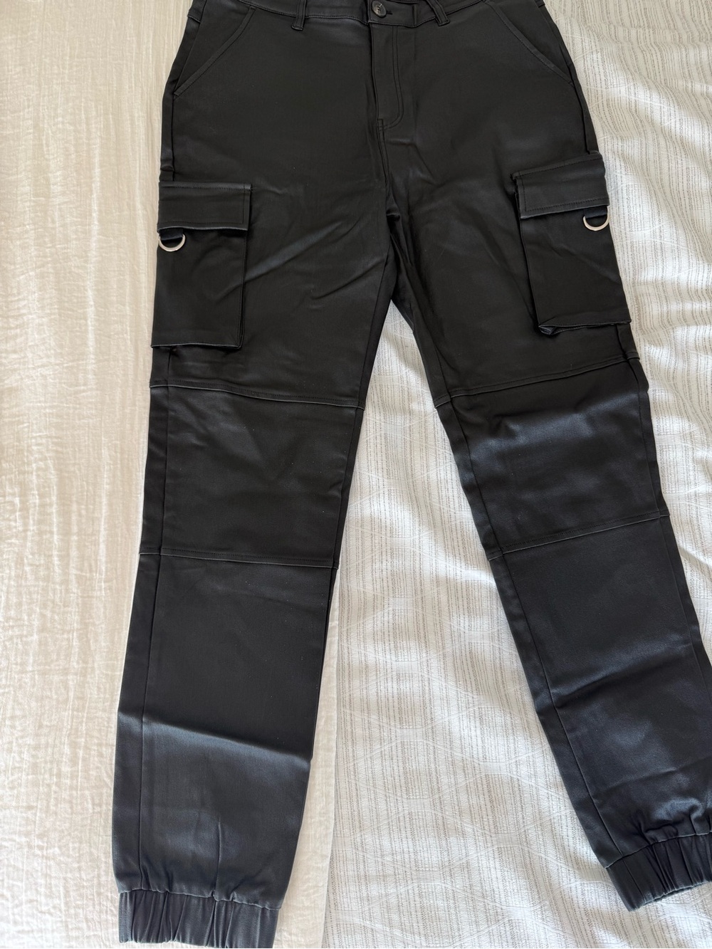 Men's Black Cargo Pants with Utility Pockets